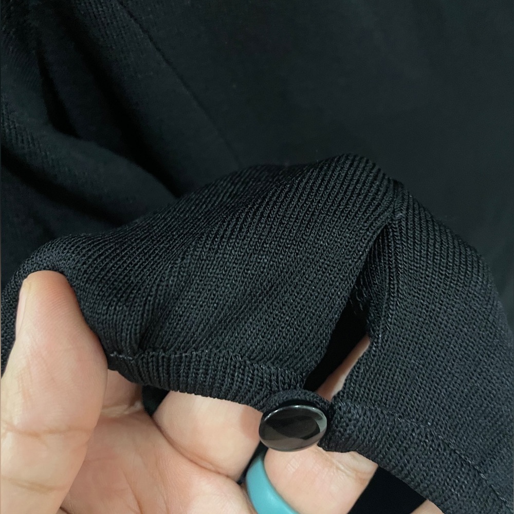 Exlusively Misook Black Solid Big Button Knit Jac… - image 4